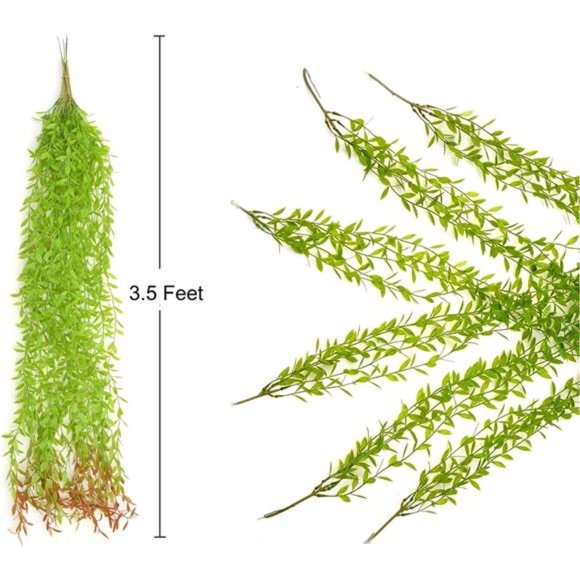 Hanging Leaves 6Pcs Vine Garland Eucalyptus Garland Artificial Vines Leaves - Picture 5 of 5